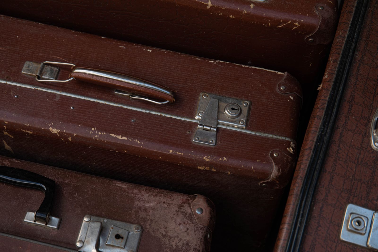 Vintage suitcase ready to be packed for a trip